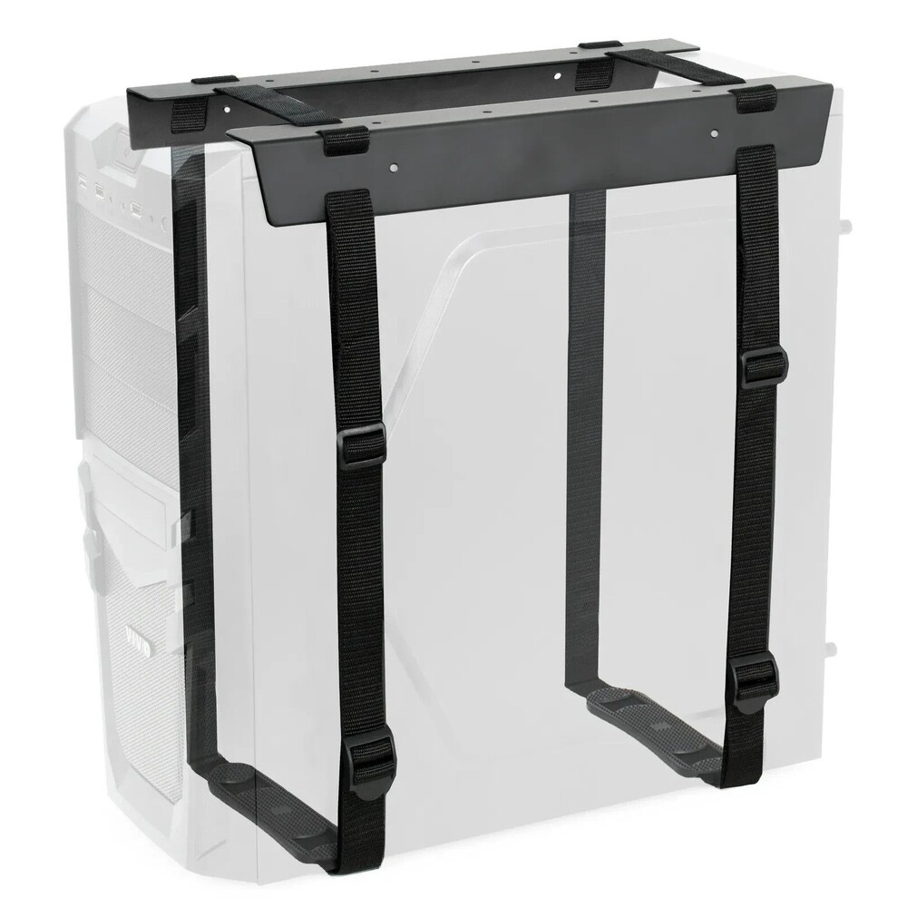 VIVO Black Under-Desk PC Adjustable Strap Mount | Computer Case Holder ONE NEW